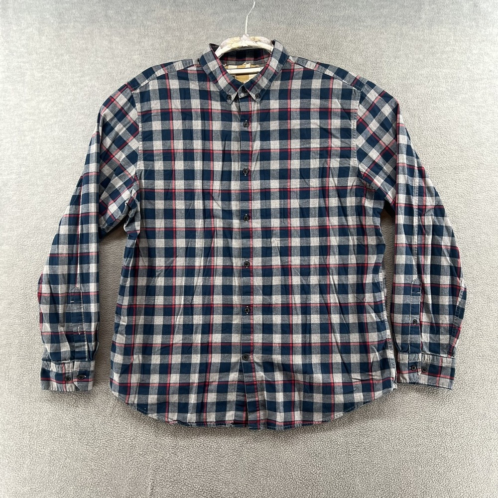 Banana Republic Men's Size XL luxe flannel camden fit button Up shirt EUC